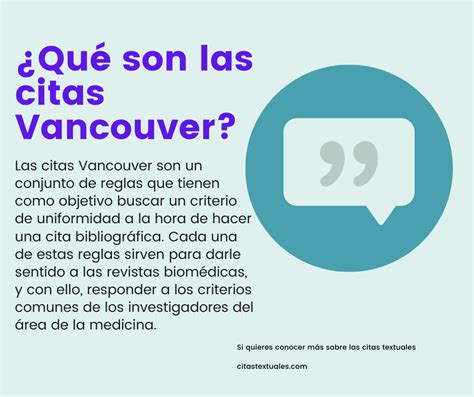 citas vancouver pagina web|Generador de Citas Vancouver [Actualización 2025]